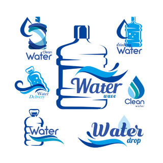 创意卡通饮用水logo